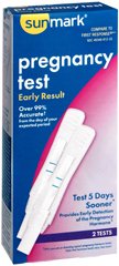 Sunmark® Early Result hCG Urine Sample Pregnancy Test - 700892