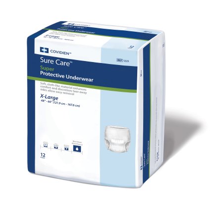 Unisex Adult Absorbent Underwear Sure Care™ Super Pull On with Tear Away Seams X-Large Disposable Heavy Absorbency - 1225A