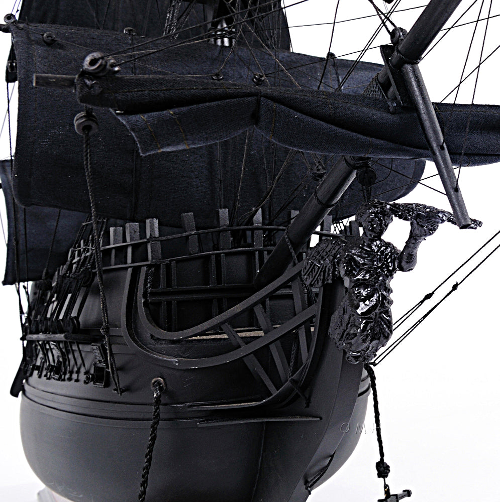 Black Pearl Pirate Ship Midsize With Display Case Front Open
