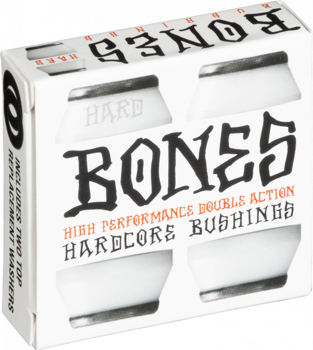 Bones Hardcore Hard Bushings 96a - White/Black (Set of 4)