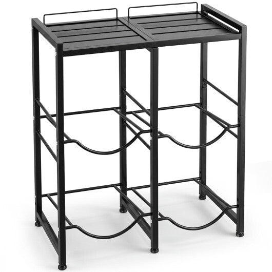 5 Gallon Water Jug Holder for 4 Bottles-Black