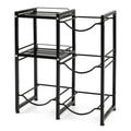 3-Tier 5 Gallon Water Jug Holder with Shelves-Black
