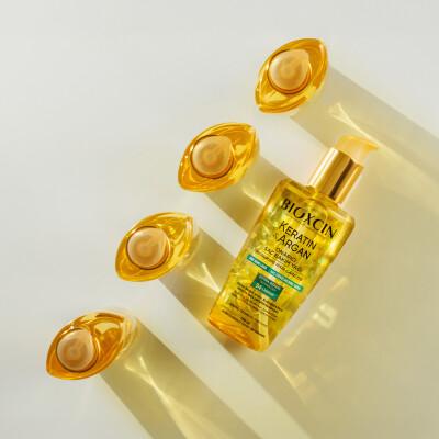 Bioxcin Keratin Argan Hair Care Oil - Nourishing & Repairing Treatment for Damaged Hair, 5.07 fl oz