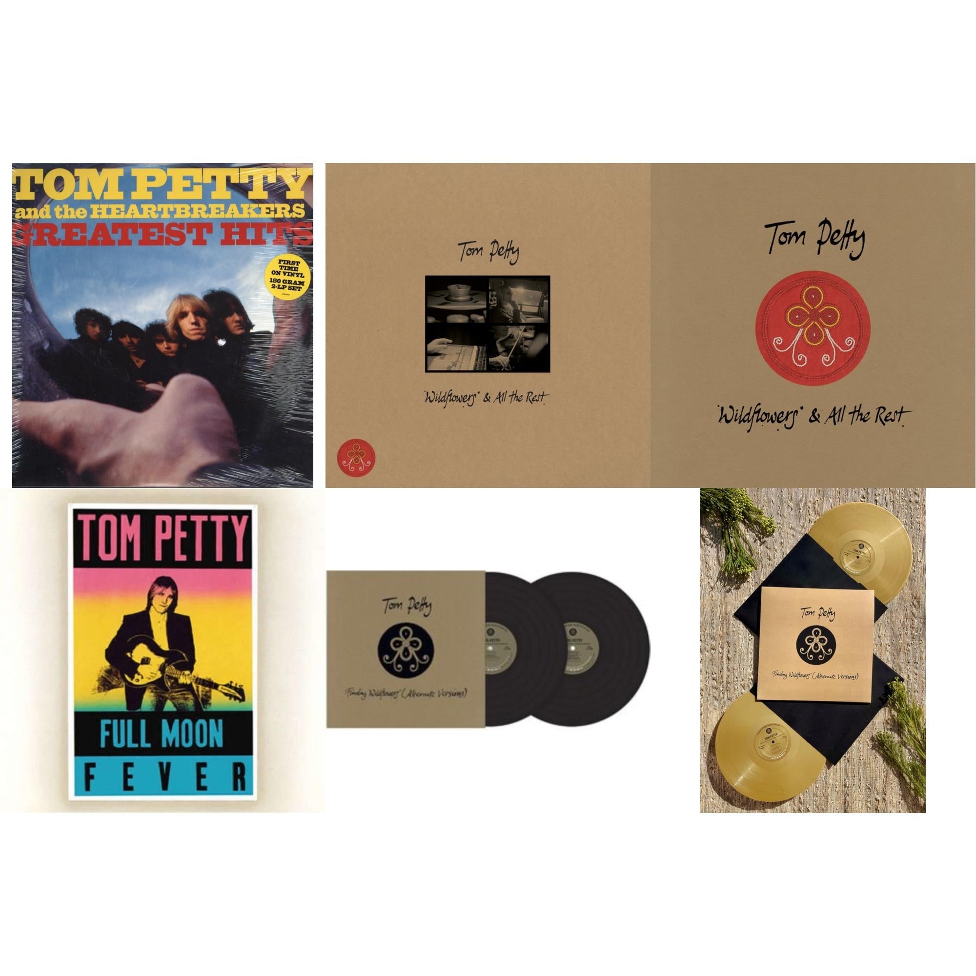 Finding Wildflowers (Alternate Versions) (2LP/Gold Vinyl) (I) & Finding Wildflowers (Alternate Versions) (2LP) & Wildflowers & All The Rest (Deluxe Edition/7LP) & Wildflowers & All The Rest (3LP) & Full Moon Fever (180G) & Greatest Hits (2LP)