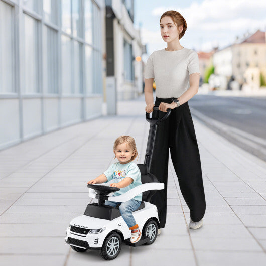3 in 1 Push Car with Removable Handle and Guardrail for Kids 18-36 Months Old-Red