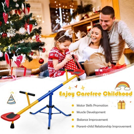 360Rotation Kids Seesaw Swivel Teeter Totter Playground Equipment