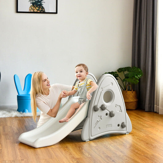 Freestanding Baby Slide Indoor First Play Climber Slide Set for Boys Girls -Blue