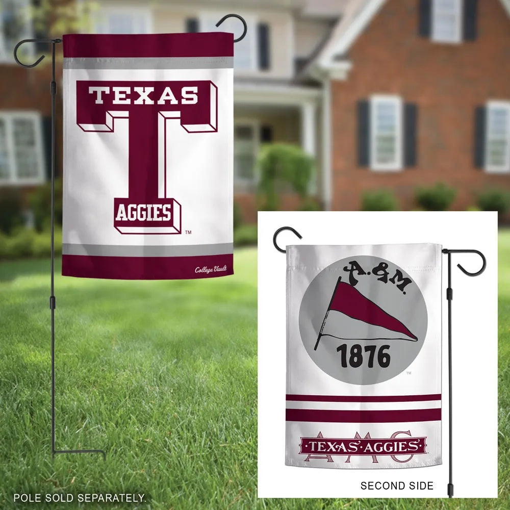 Texas A&M Garden College Vault 2 Sided Garden Flag