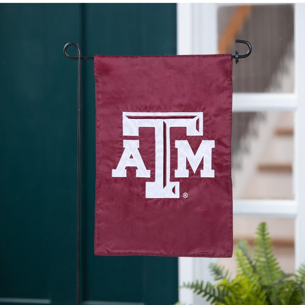 Texas A&M Garden Flag 2 Sided Applique Logo