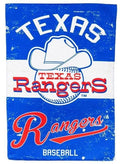 Texas Rangers Garden Flag 2 Sided Vintage Distressed Logo