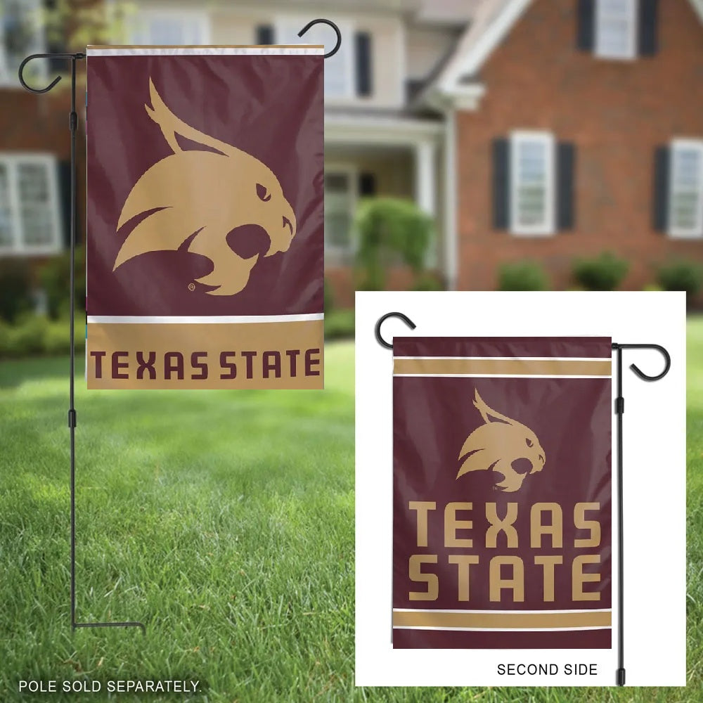 Texas State Bobcats Garden Flag 2 Sided