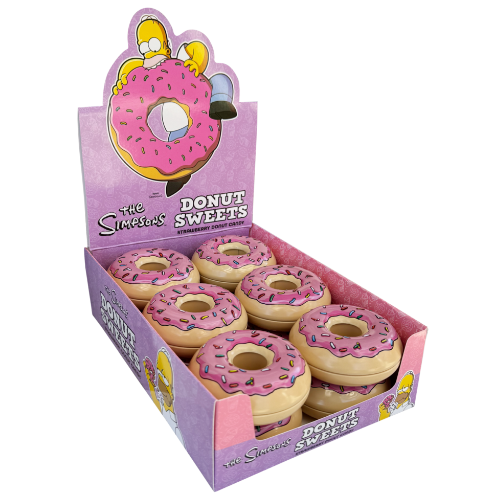 Boston America - The Simpsons Donut Sweets - Strawberry Donut Candy (1.5oz) 12ct