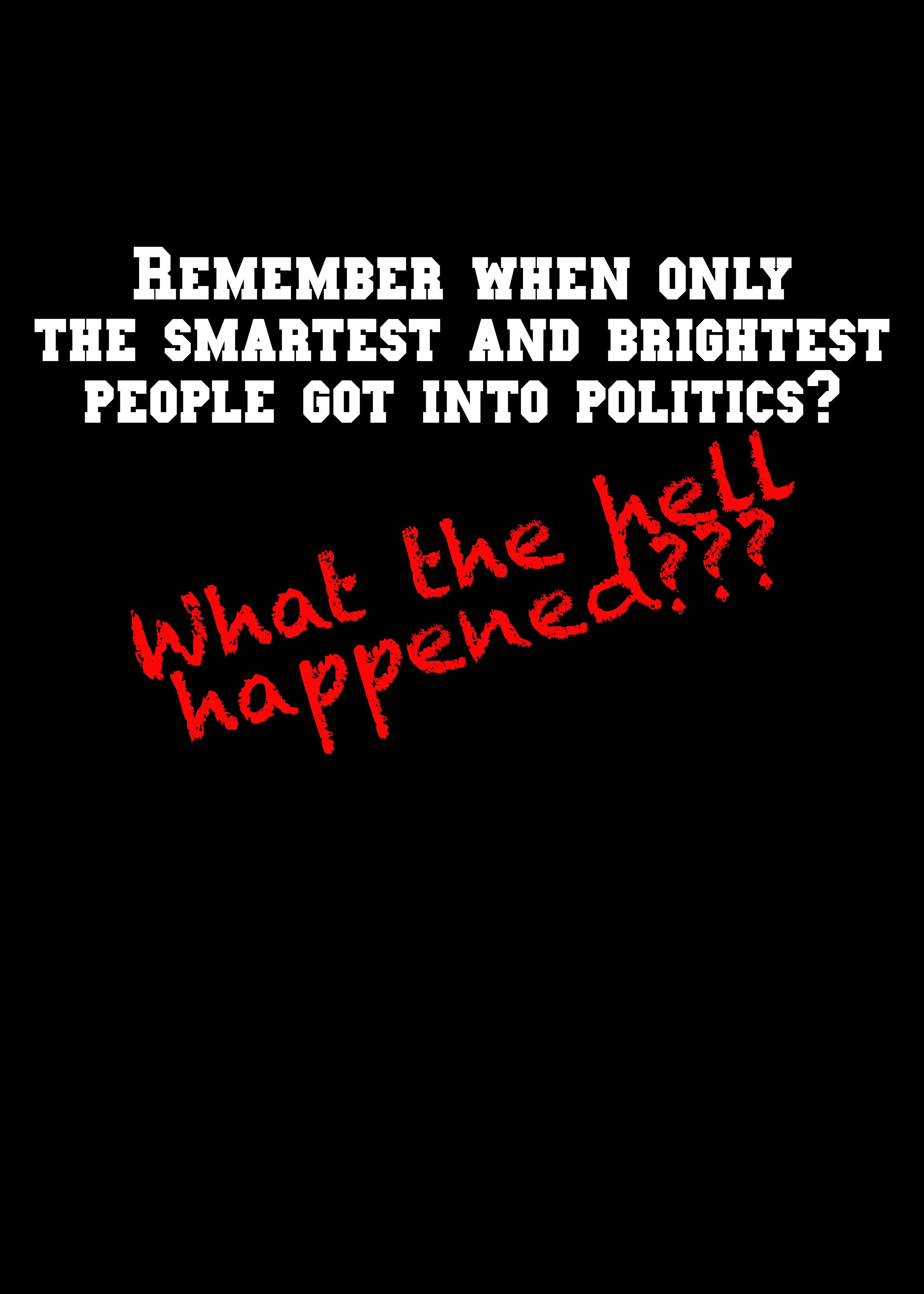 Remember when only the smartest and brightest people got into politics? Kids T-Shirt
