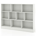 41 inches Wooden Toy Storage Organizer with 10 Cubes for Classroom Daycare Nursery Kindergarten