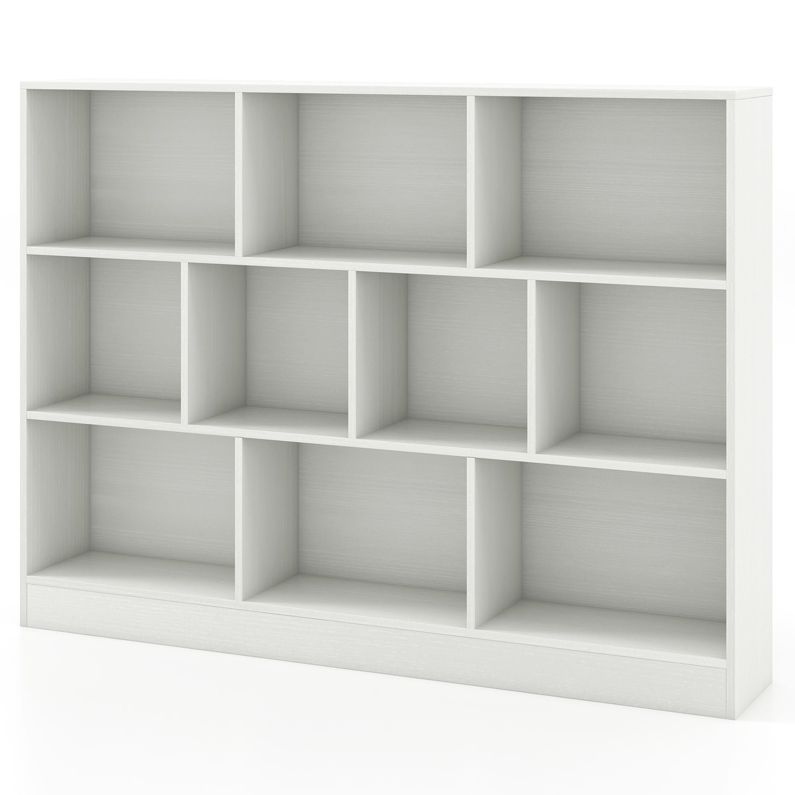 41 inches Wooden Toy Storage Organizer with 10 Cubes for Classroom Daycare Nursery Kindergarten
