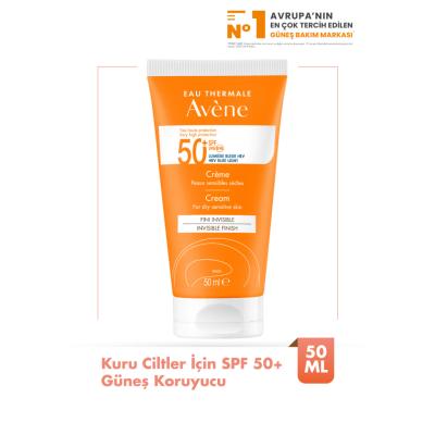 Avene SPF 50+ Sunscreen Cream for Sensitive Skin - Moisturizing, Hypoallergenic, Broad-Spectrum Protection
