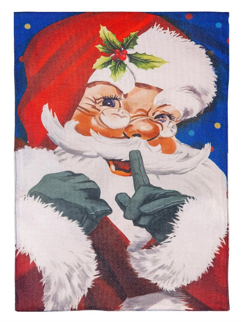 Traditional Santa Portrait 2 Sided Garden Flag