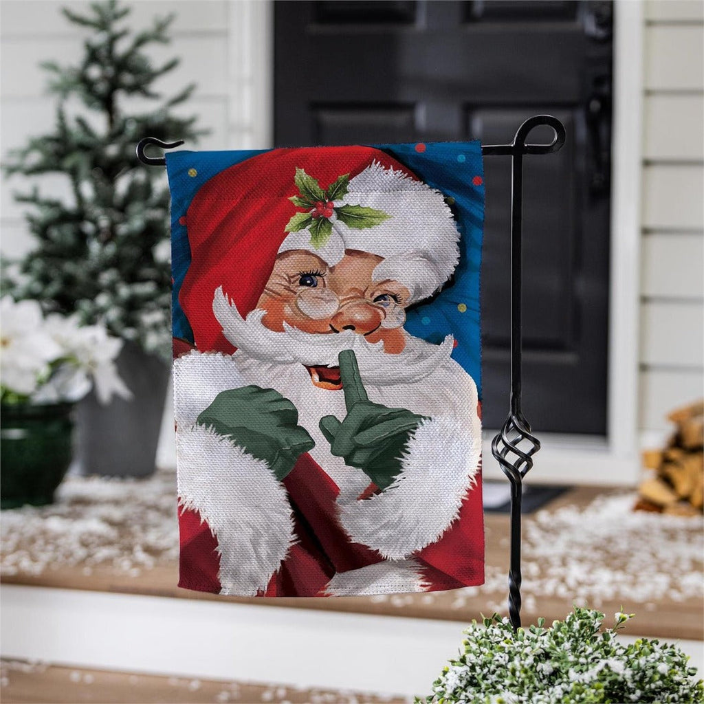 Traditional Santa Portrait 2 Sided Garden Flag