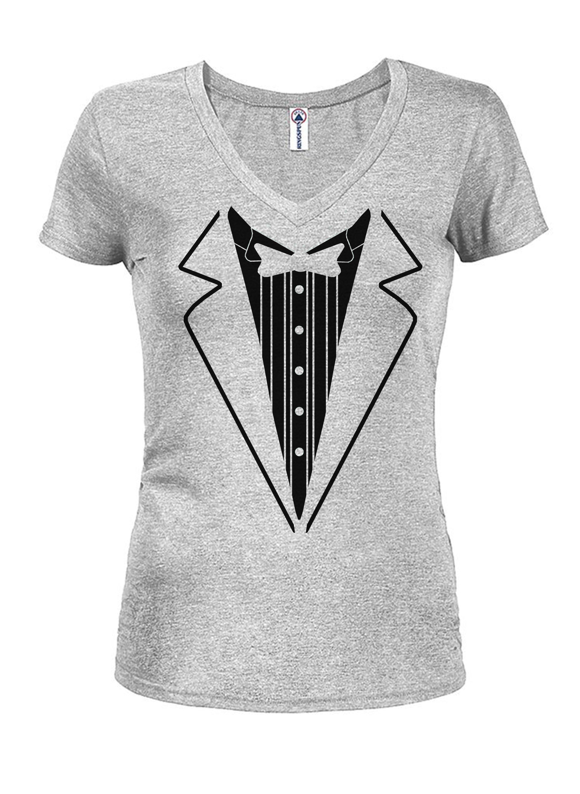 Tuxedo Juniors V Neck T-Shirt