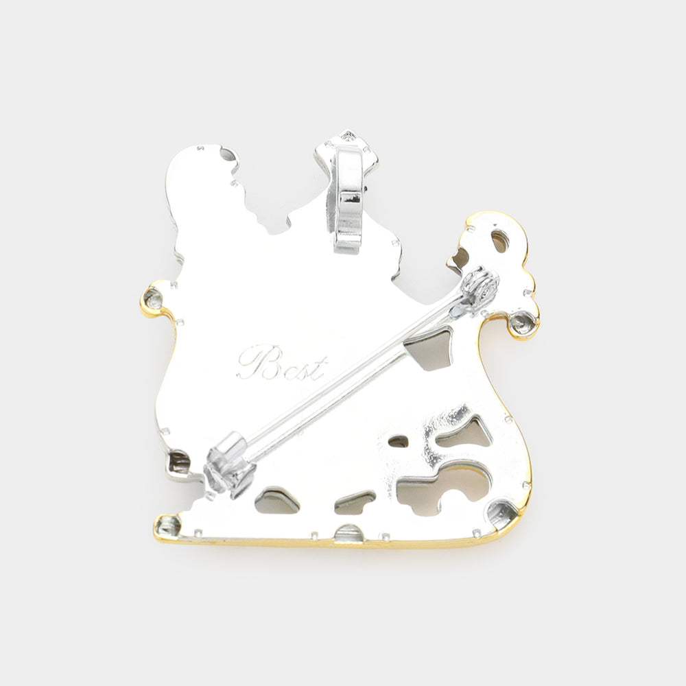 Metal Santa Claus Pin Brooch Pendant