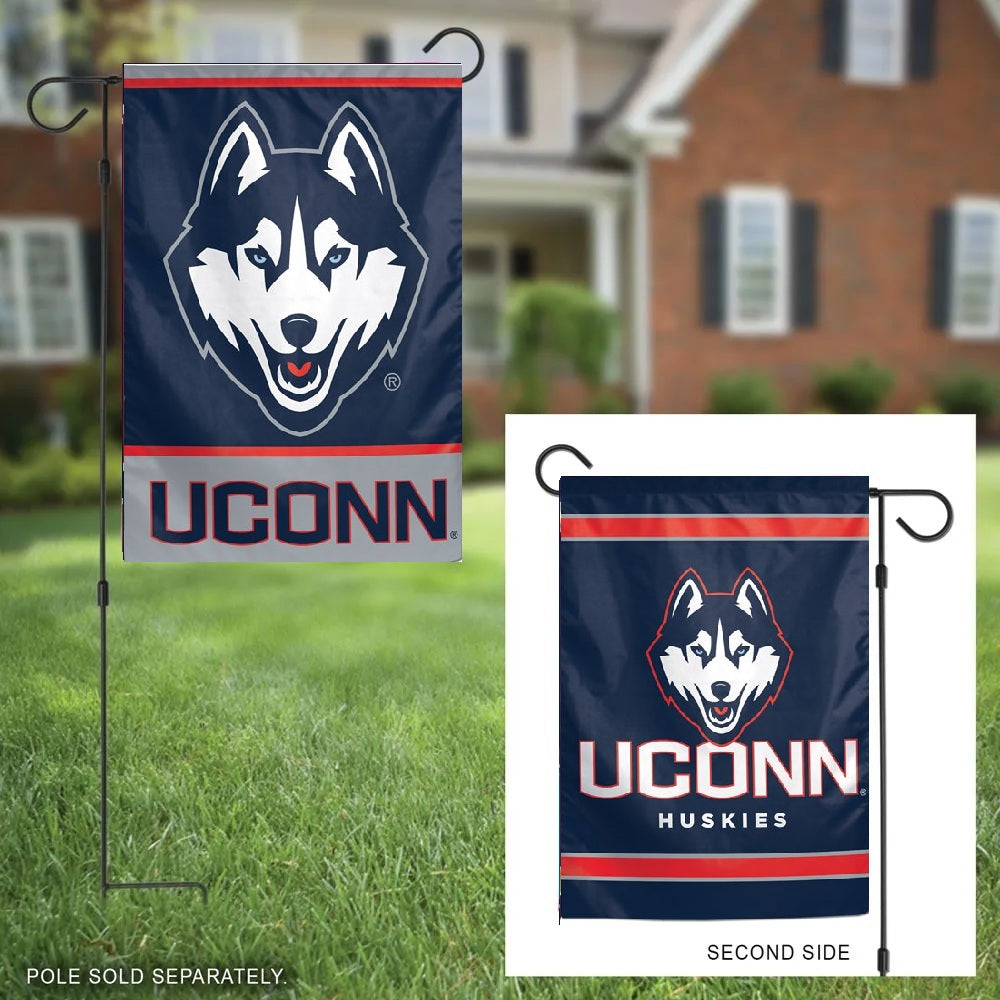 UConn Huskies Garden Flag 2 Sided Logo