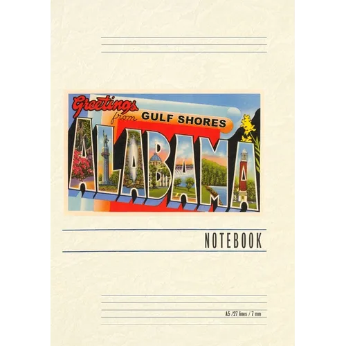Vintage Lined Notebook Greetings from Gulf Shores - Paperback