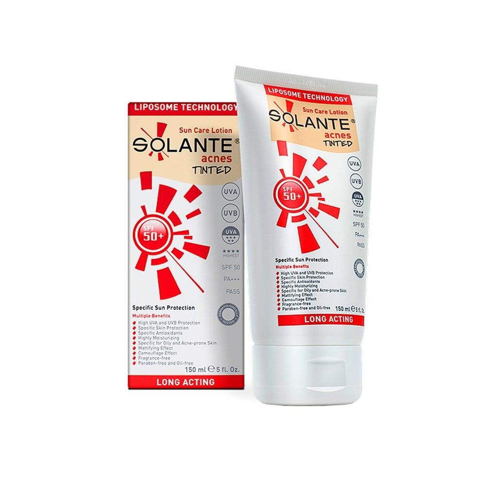 Solante Tinted Sunscreen for Acne-Prone Skin - SPF 50+, Non-Comedogenic & Hypoallergenic
