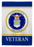 US Air Force Veteran Garden Flag 2 Sided Military