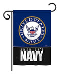 US America Navy 2 Sided Garden Flag Military