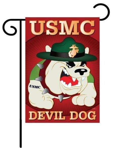 US Marine Corps 2 Sided Devil Dog Garden Flag