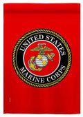 US Military Marine Corps Garden Flag 2 Sided Logo