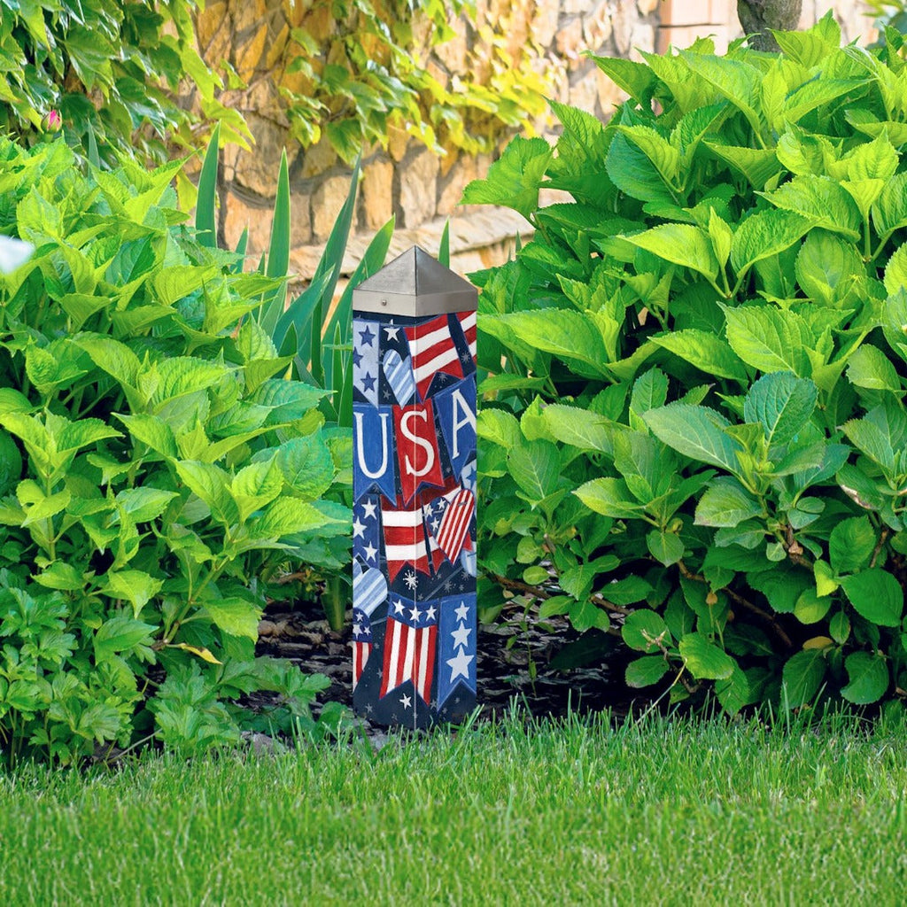 USA Banner Patriotic 20 Inch Art Pole
