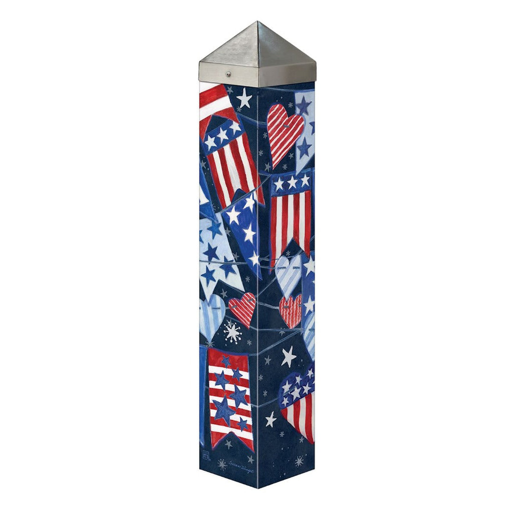 USA Banner Patriotic 20 Inch Art Pole