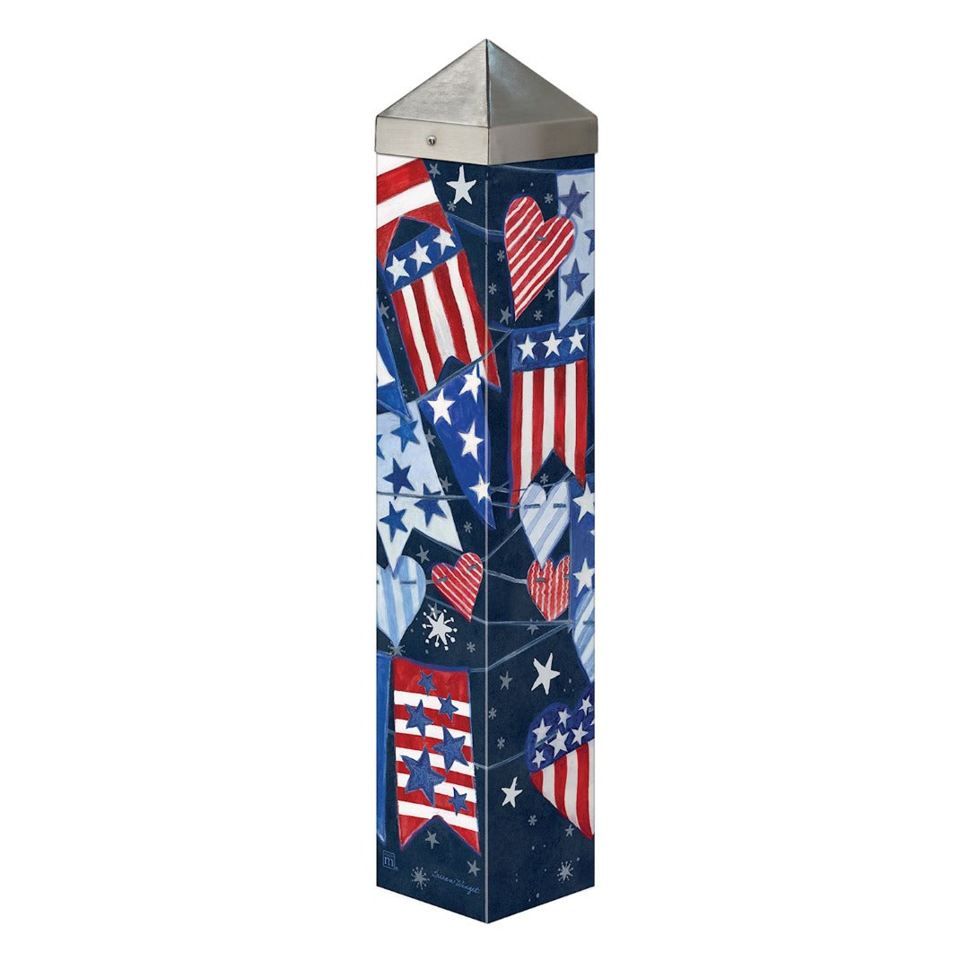 USA Banner Patriotic 20 Inch Art Pole