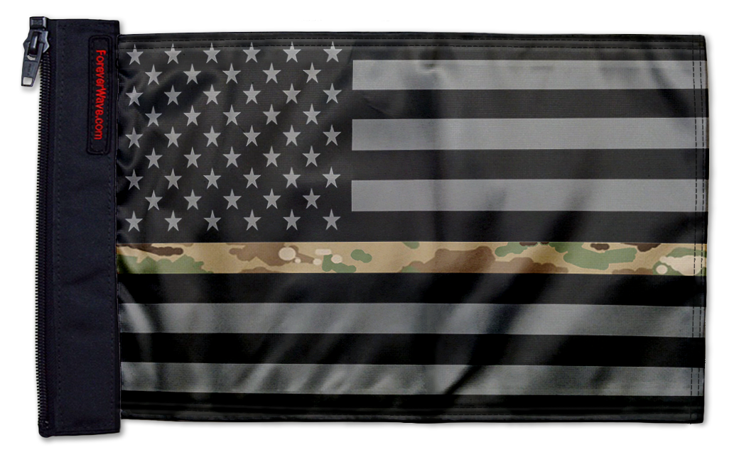 USA Subdued Thin Camo Line 12"x18" Forever Wave Flag