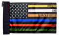 USA Subdued First Responders 12"x18" Forever Wave Flag for Jeep Wrangler JK 2-Door 2007-2018