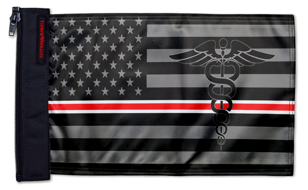 USA Subdued Nurses 12"x18" Forever Wave Flag for Jeep Wrangler YJ 1986-1995