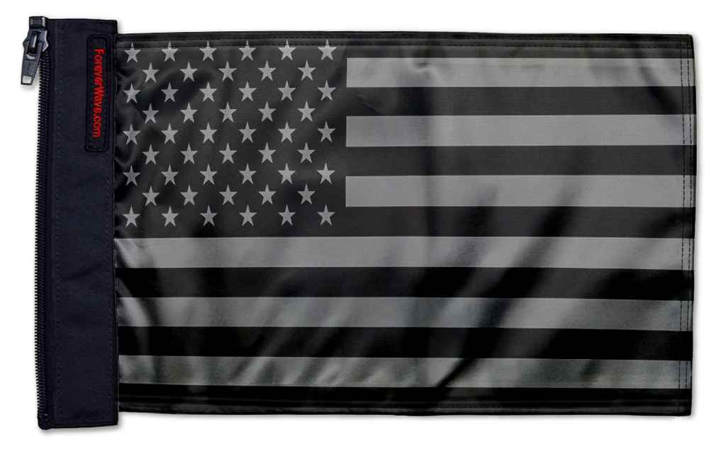 USA Subdued Tactical 12"x18" Forever Wave Flag for Jeep Wrangler JLU 4-Door 2018-Present