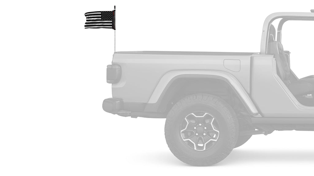USA Subdued Tactical 12"x18" Forever Wave Flag for Jeep Wrangler CJ-7 and CJ-8 1976-1986