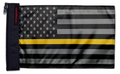 USA Subdued Thin Gold Line 12"x18" Forever Wave Flag for Jeep Wrangler CJ-7 and CJ-8 1976-1986