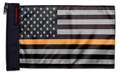 USA Subdued Thin Orange Line 12"x18" Forever Wave Flag for Jeep Wrangler LJ 2003-2006