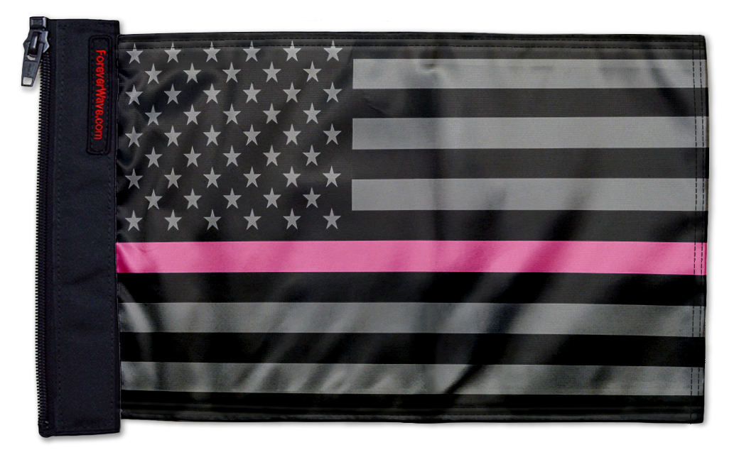 USA Subdued Thin Pink Line 12"x18" Forever Wave Flag