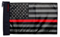 USA Subdued Thin Red Line 12"x18" Forever Wave Flag for Jeep Wrangler TJ 1996-2006