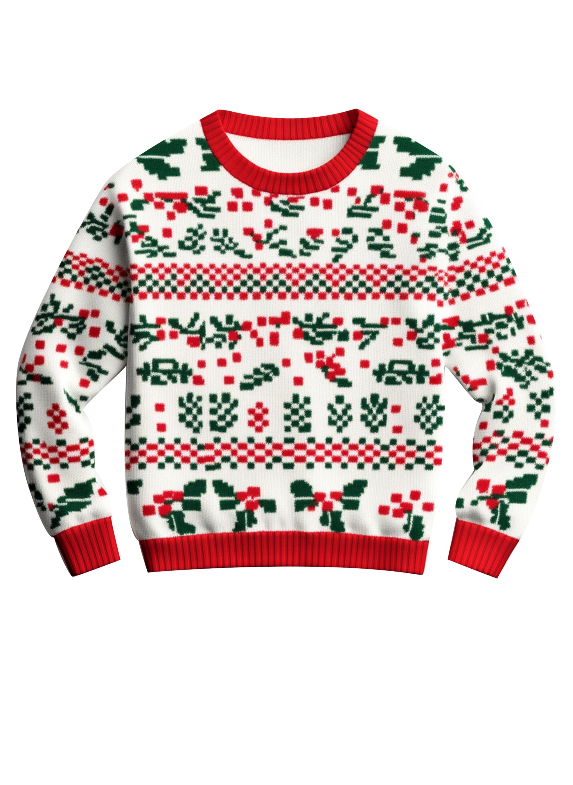 Ugly Sweater Holly Branch Kids T-Shirt