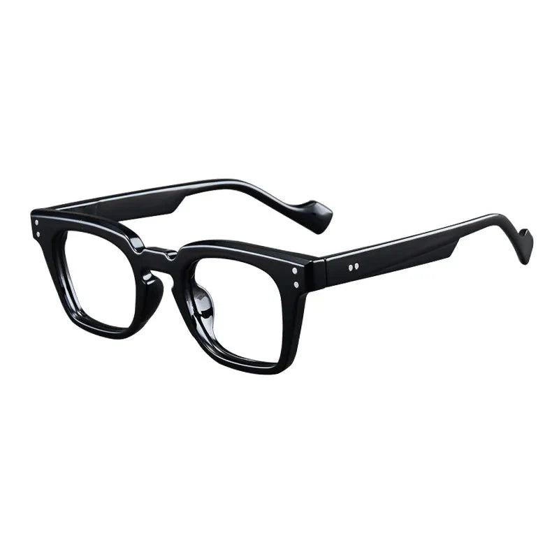 Unisex square frame reading glasses.