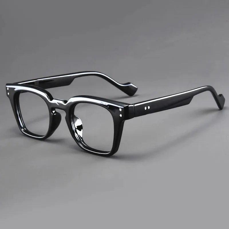 Unisex square frame reading glasses.