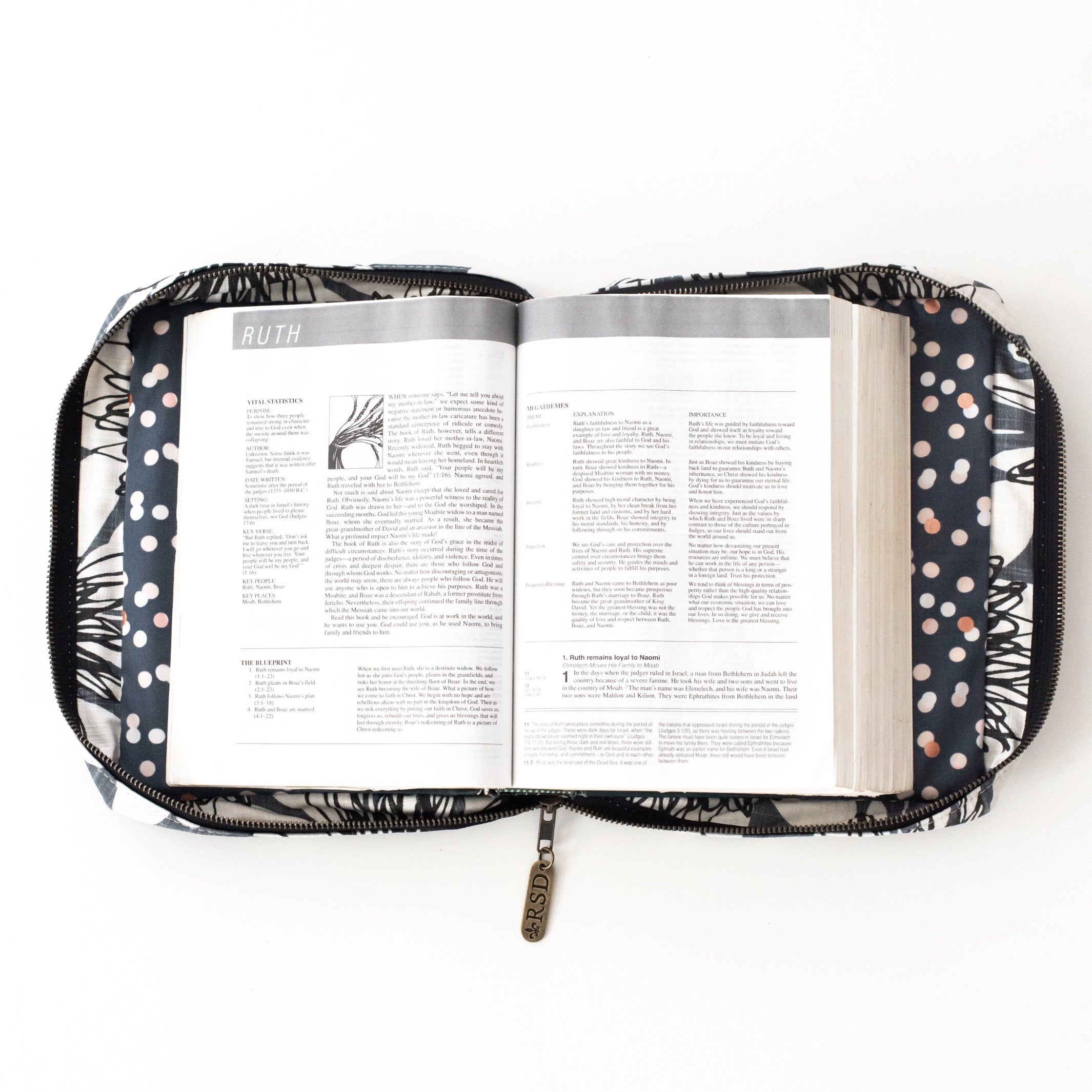 Bible Cover: Black Check