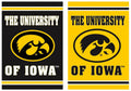 University of Iowa Garden Flag 2 Sided Hawkeyes Textured
