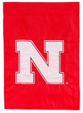 University of Nebraska Garden Flag 2 Sided Applique Logo