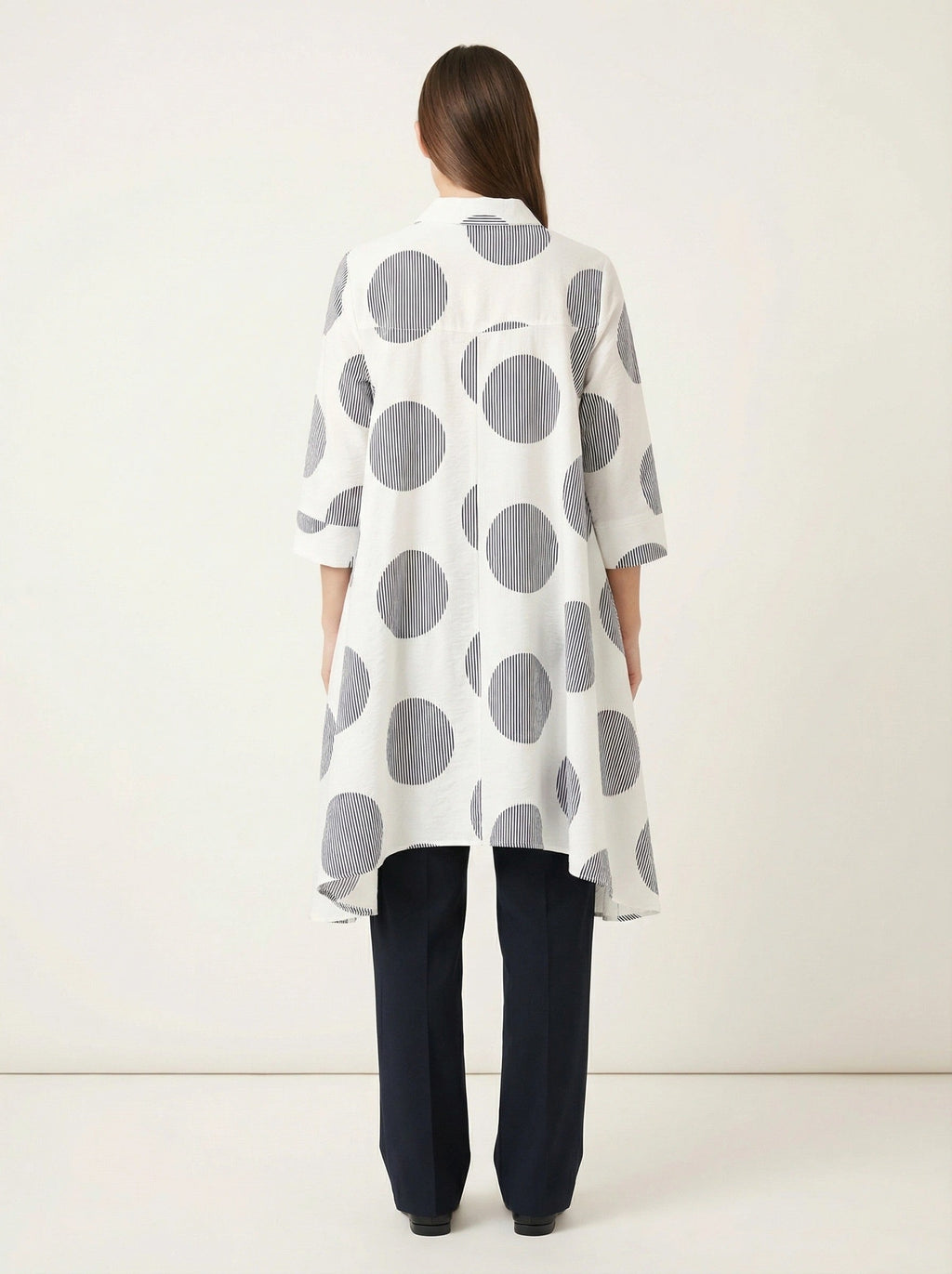 P Luca Milano Womens Geometric Print High-Low Button-Up Shirt, XL